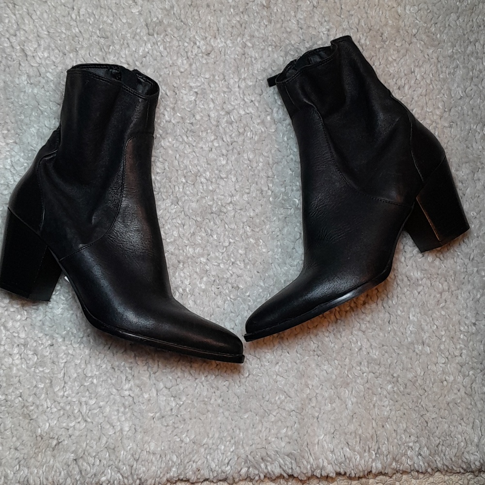 ZARA BLACK ANKLE BOOTS SIZE 8 - Picture 6 of 16